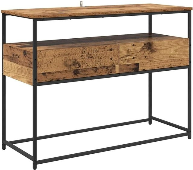 vidaXL Konsolentisch aus Altholz in Braun mit modernem Design, B/T/H: 100 x 40 x 75 cm - Bild 1