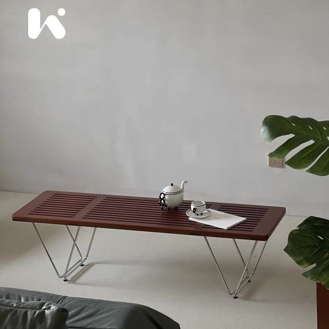 MOMO Skandinavische Massivholzbank im Vintage-Design, B/T/H: 100 x 45 x 45 cm - Bild 1