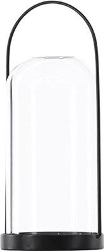 EBUY24 Flora Teelichthalter aus Glas und Verbundwerkstoff in Schwarz und Transparent, rund und minimalistisch zur Dekoration - Bild 1
