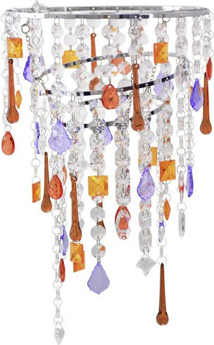 Näve Pendelleuchte Lina mit bunten Perlensträngen, E27, Multicolor - Bild 1