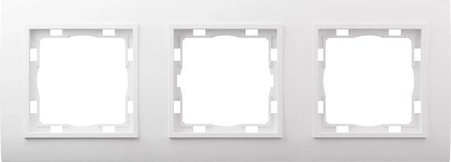 Abdeckrahmen Vilma 3-fach in Weiß aus Kunststoff - Bild 1