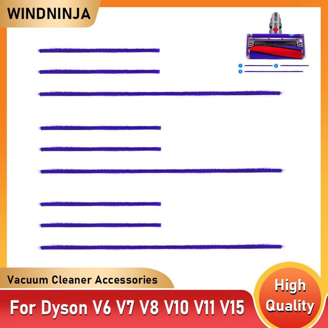 Dyson Staubsauger Zubehör Set mit weichen Plüschstreifen für V6 V7 V8 V10 V11 V15 Modelle - Bild 1
