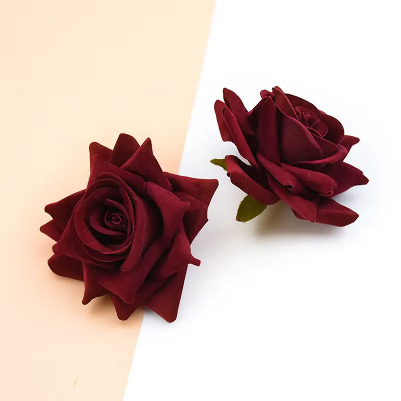 10 Stück künstliche rote Rosen aus Seide von smr für deine Hochzeitsdekoration und DIY-Geschenke - Bild 2
