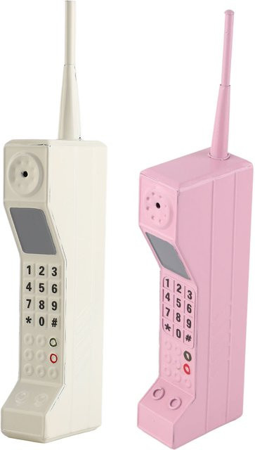 TOPINCN Retro-Handy-Ornament aus Eisen in Pink als dekorative Vintage-Heimdekoration und Fotografie-Requisit - Bild 1