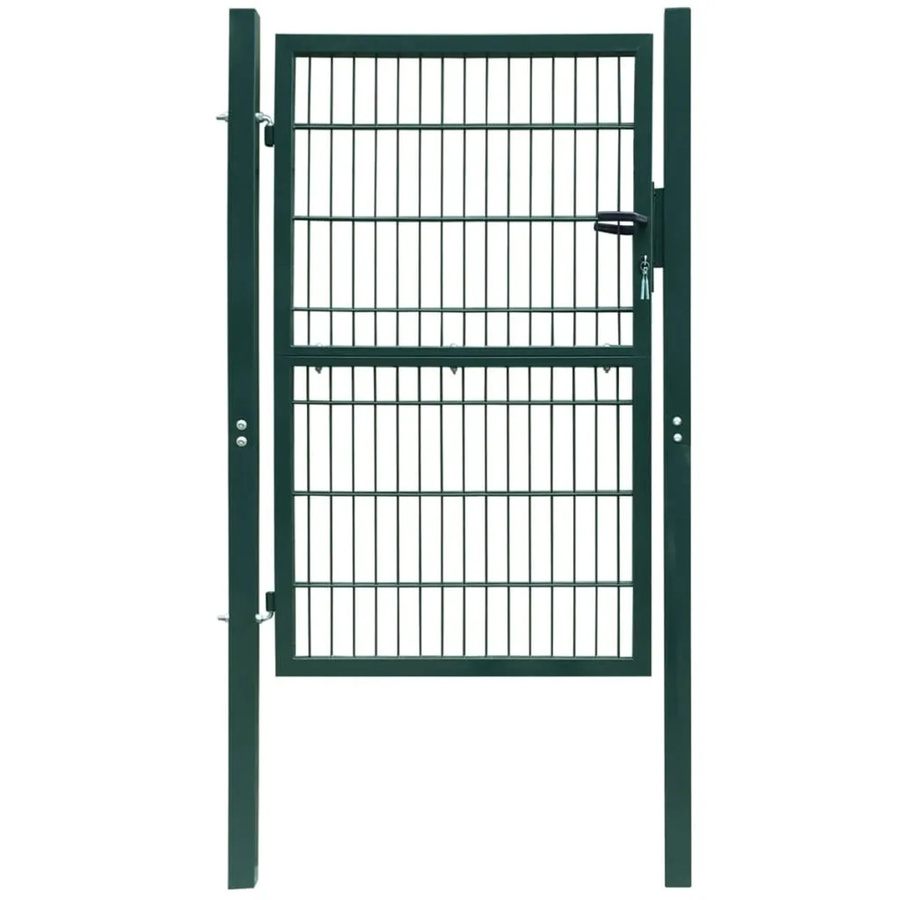 vidaXL 2D Gartentor Einzeltor aus Stahl in Grün B: 106 cm, H: 210 cm - Bild 2