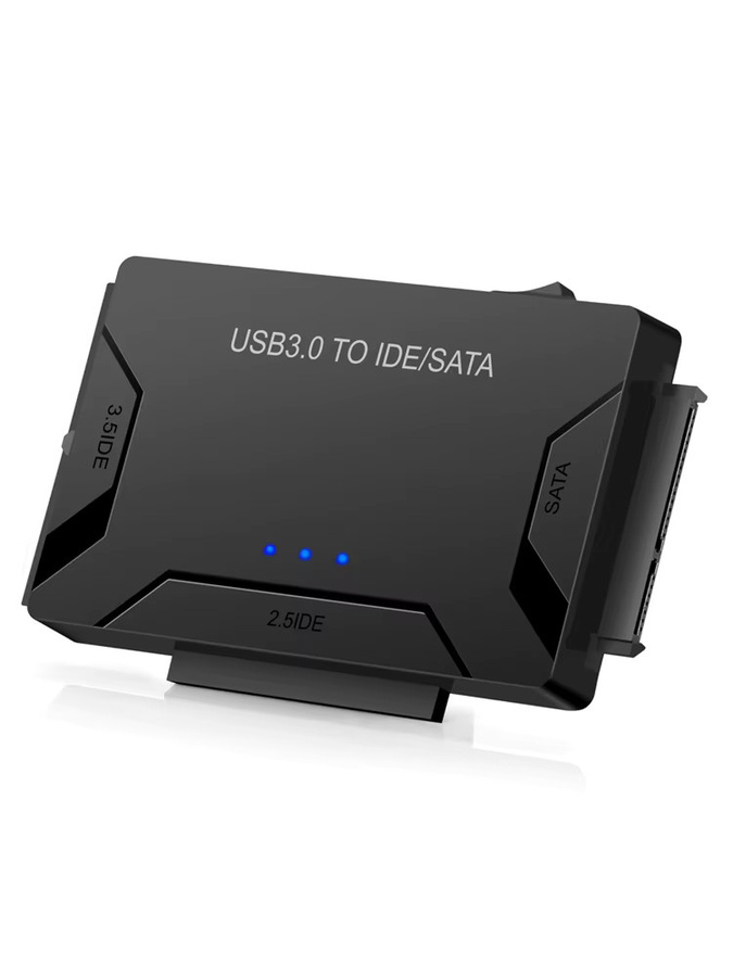 EOENKK USB 3.0 zu SATA IDE Festplattenadapter Konverter für 2,5 und 3,5 Zoll SATA und IDE HDD SSD bis 6TB in Schwarz - Bild 7
