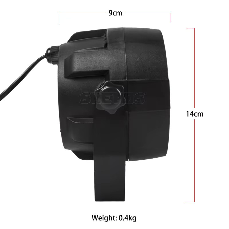SHEHDS LED Par RGB Wash Scheinwerfer mit DMX512 für DJ, Disco und Party, Schwarz - Bild 3
