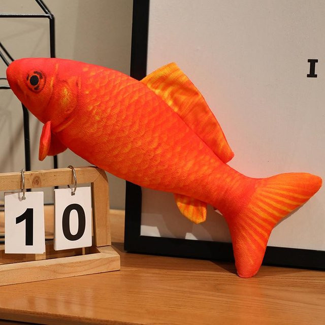 Wucifang Bags Koi-Fisch Plüschtier Kissen, Bunt Rot Gold, 60cm - Bild 1