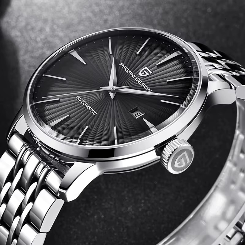 PAGANI DESIGN Armbanduhr, Automatik, Edelstahl, 42 mm, Herren, Schwarz - Bild 3