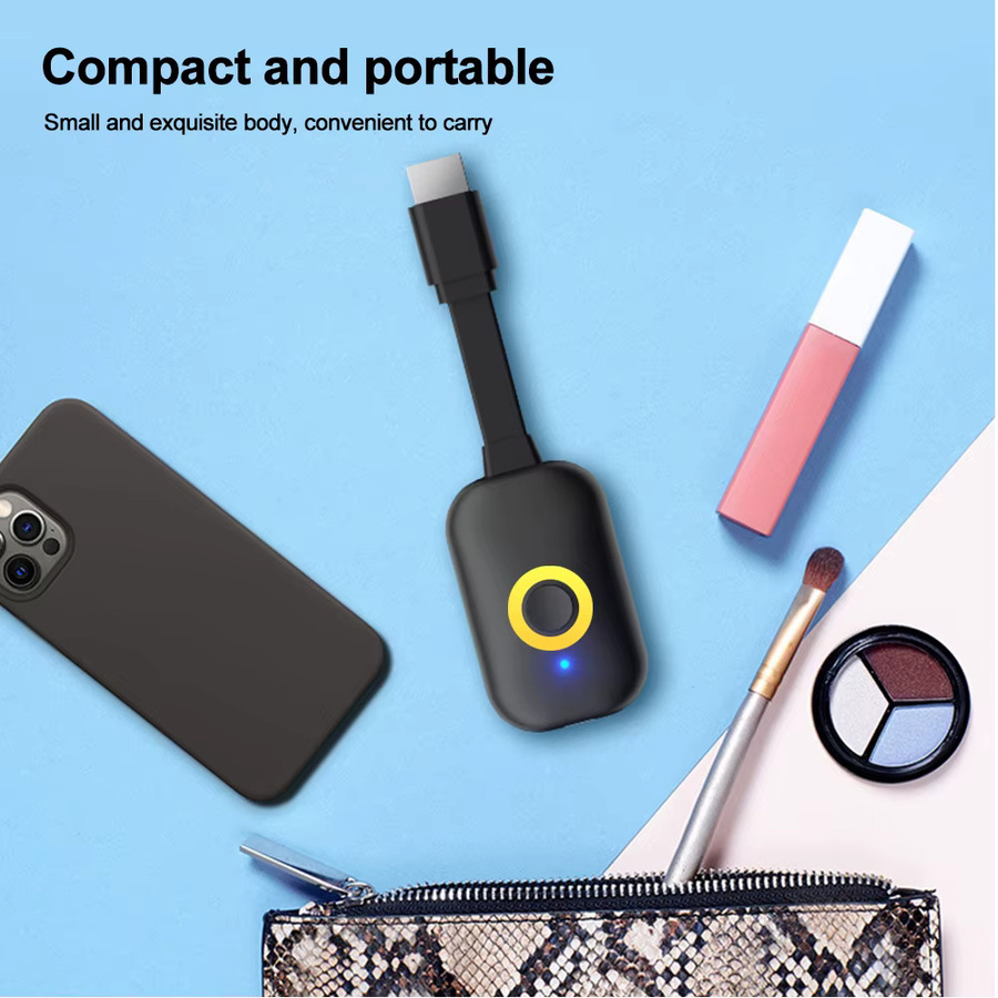 kebidumei 4K UHD TV-Stick HDMI Videoempfänger in Schwarz für kabellose Bildschirmspiegelung mit 2,4G/5G WLAN-Display-Dongle-Adapter für TV und Projektor - Bild 6