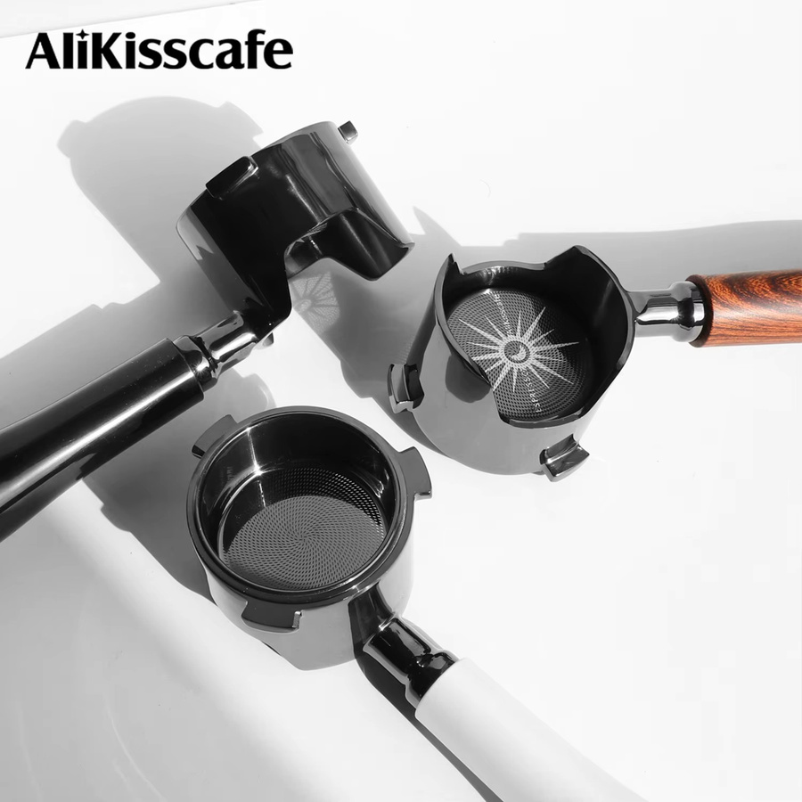 AliKisscafe Bodenloser Siebträger 51 mm in Schwarz aus Edelstahl für Delonghi La Specialista EC9555 EC9335 Espresso-Zubehör - Bild 5