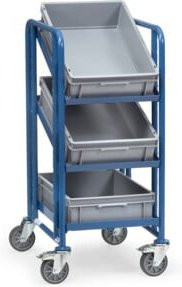 Fetra Eurokastenwagen 2382 in Blau mit TPE-Reifen und 250 kg Tragkraft - Bild 1