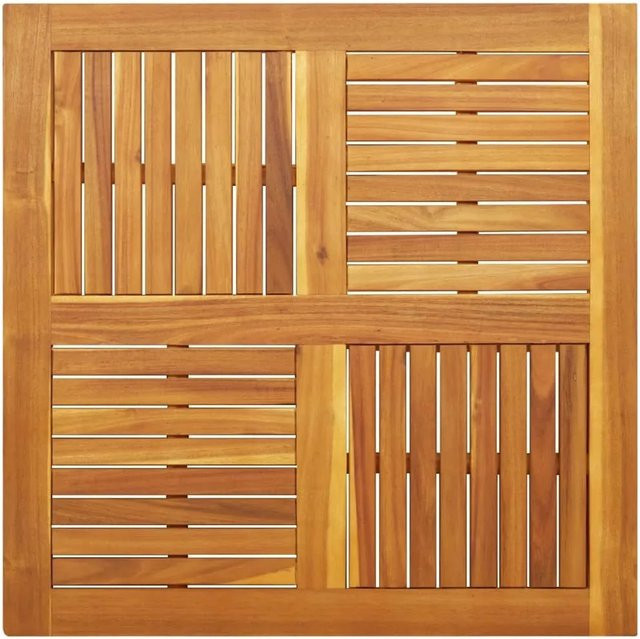 vidaXL Tischplatte aus Massivholz Akazie, quadratisch, braun, B/T/H: 90 x 90 x 2,2 cm - Bild 1