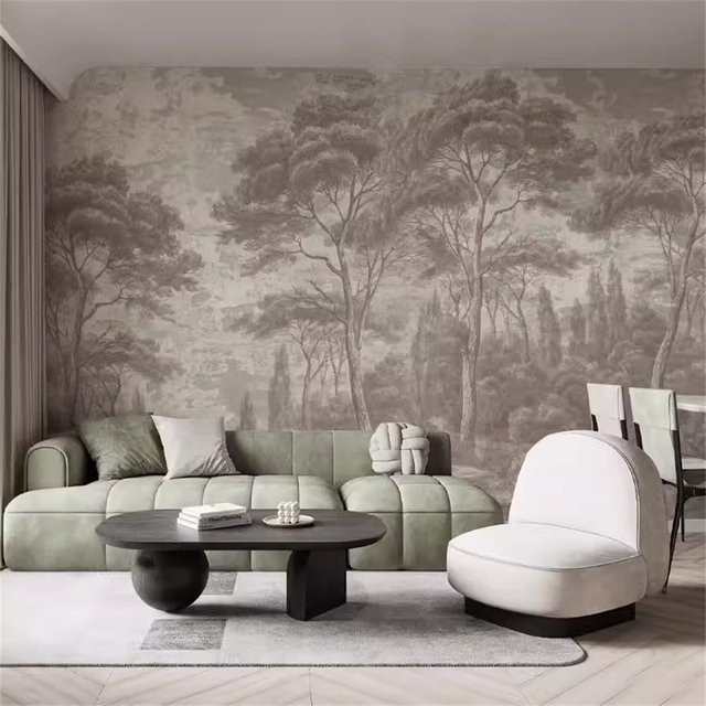 Beibehang 3D Cartoon Wald Tapete für Kinderzimmer und Wohnzimmer in modernem Design - Bild 1