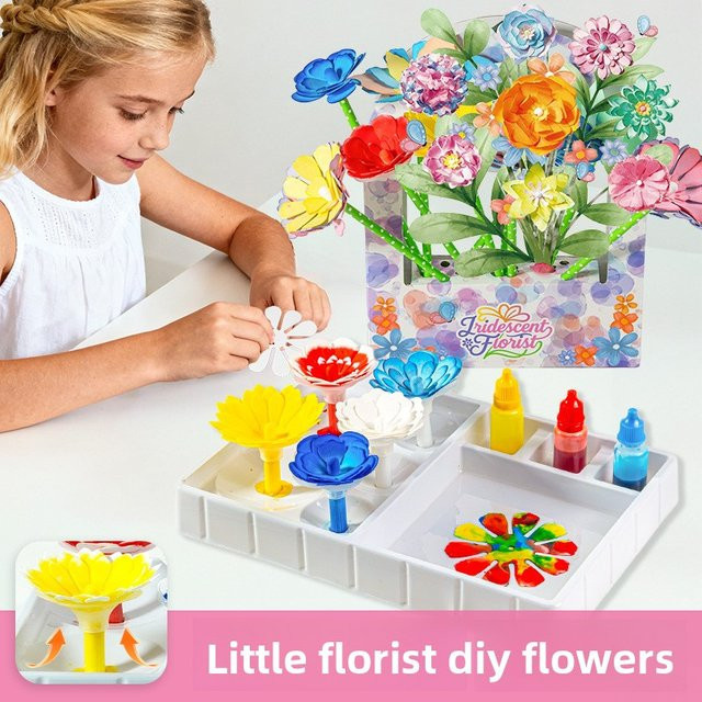 MYGVN Farbe Blumen DIY Dekoration Bausteine, 58-teiliges Set - Bild 1