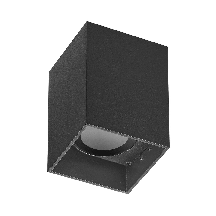 Luxvenum Wandleuchte SIGNATURE OUT in matt Schwarz, eckiges Aluminium-Design für den Außenbereich mit IP65 Schutzklasse, Up- oder Downlight-Funktion für GU10 Leuchtmittel - Bild 1
