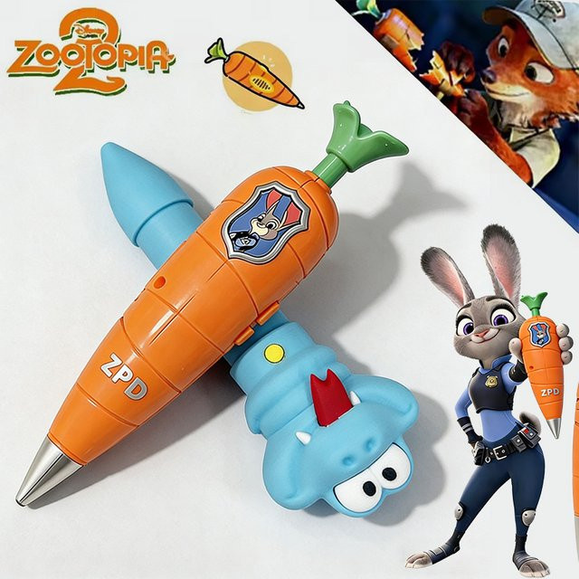 Disney Zootopia Judy Karottenförmiger 2-in-1 Voice-Recorder Stift und Gary-Schreibstift in Orange - Bild 1
