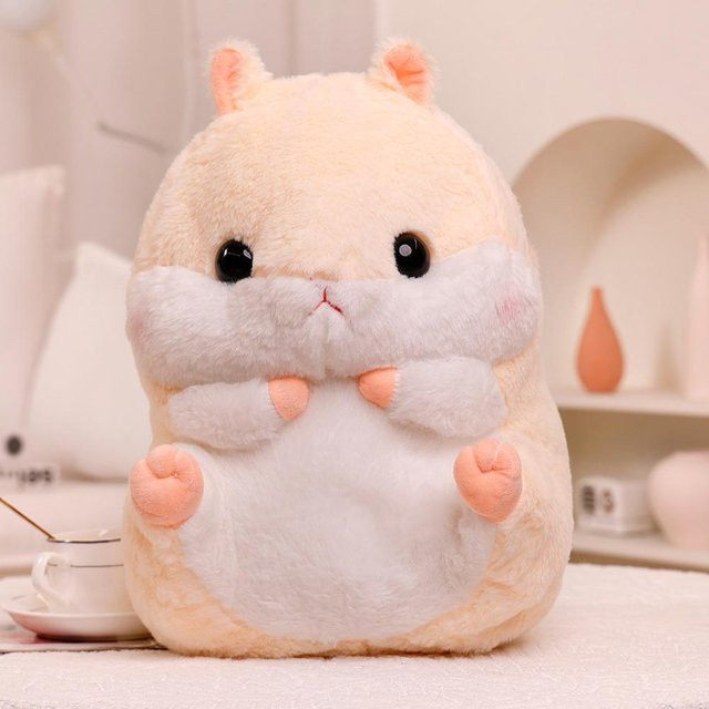Yiran toy Kawaii Hamster Plüschtier, Handwärmer Decke, 3-in-1, 40cm - Bild 1