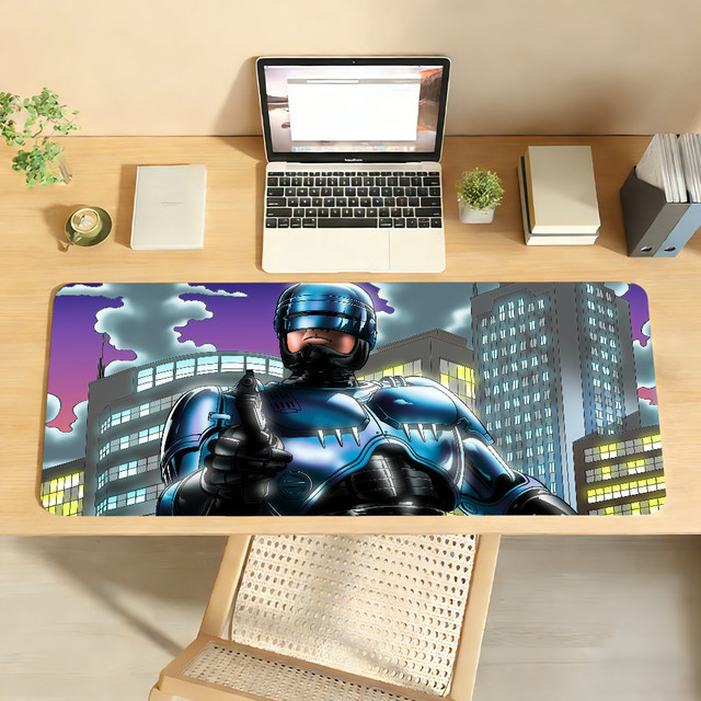 R-Robo CopS Movie Mauspad rutschfeste Schreibtischunterlage aus Gummi in Multicolour - Bild 1