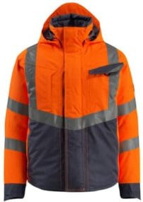 Mascot Hastings Winterjacke Größe S in Orange/Schwarzblau mit EN ISO 20471 Class 3 und Cordura - Bild 1