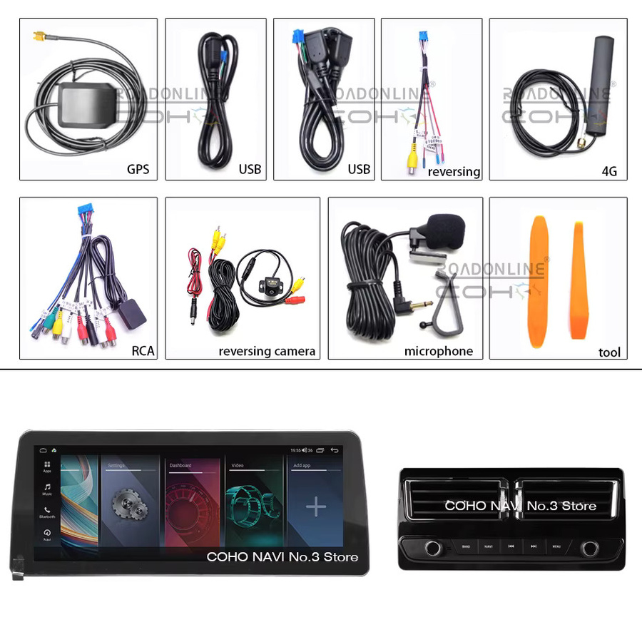Roadonline Android 12 Multimedia-Player für BMW 5er Serie E39 (1995-2004), Octa Core, 8+256G, Schwarz - Bild 3