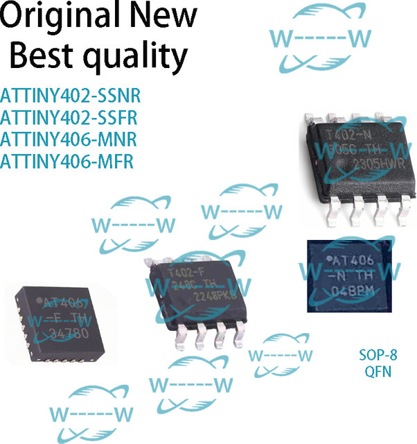 Microchip ATTINY402 und ATTINY406 MCU IC-Chips in Schwarz - Bild 1