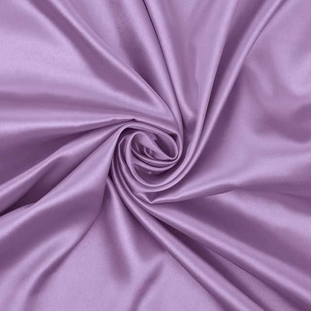 Satin Stoff Meterware von YT Daily Necessities in Lichtlila, Glänzend Metallic Polsterfutter für Vorhänge und DIY-Bastelprojekte, Breite: 145 cm - Bild 1