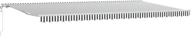 vidaXL Automatische Markise mit Fernbedienung in Anthrazit und Weiß, B/T: 600 x 300 cm - Bild 1
