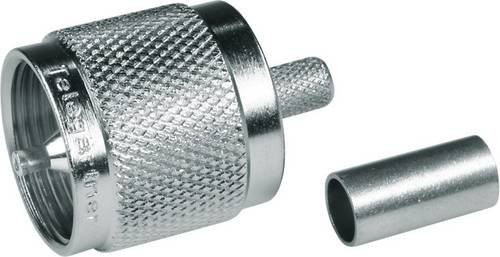 Telegärtner UHF-Steckverbinder Stecker gerade 50 Ohm in Silber - Bild 1