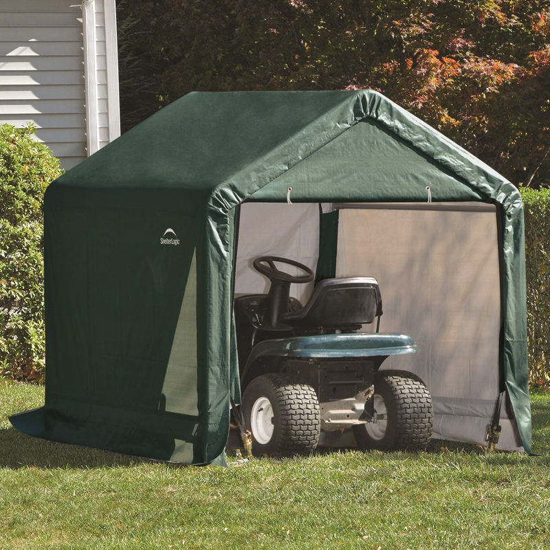 ShelterLogic Stahl Folien Zeltgarage Gerätehaus Grün B/H/L: 180 x 180 x 180 cm - Bild 6