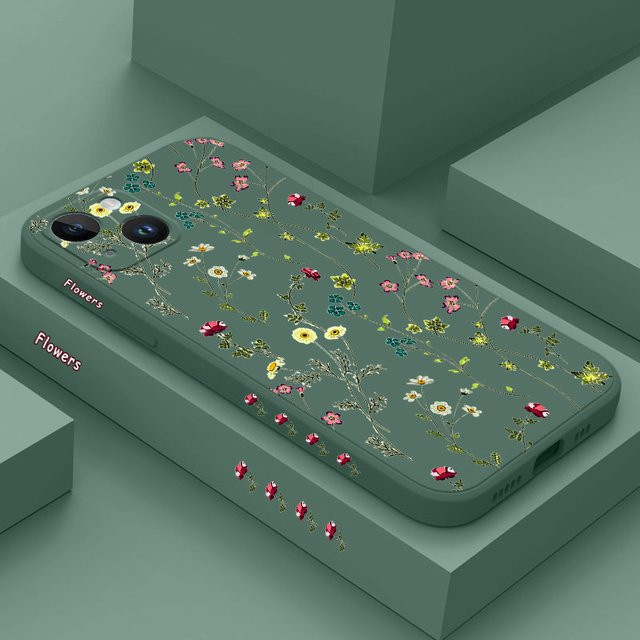 Silikon Handyhülle mit gelber Sonnenblume für Apple iPhone Modelle - Bild 1