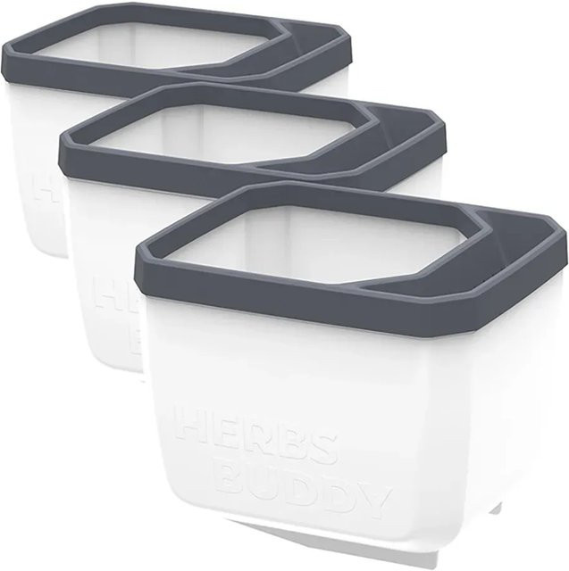 Gusta Garden Kräutertopf Herbs Buddy Weiß 3er Set B/T/H: 16,3 x 14,5 x 14,9 cm - Bild 1