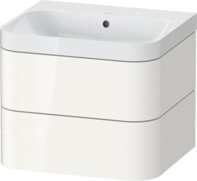 Duravit Möbelwaschtisch Happy D.2 Plus in Weiß Hochglanz mit 2 Schubkästen, Wandhängend, B: 57,5 cm, T: 49 cm, H: 48 cm - Bild 1