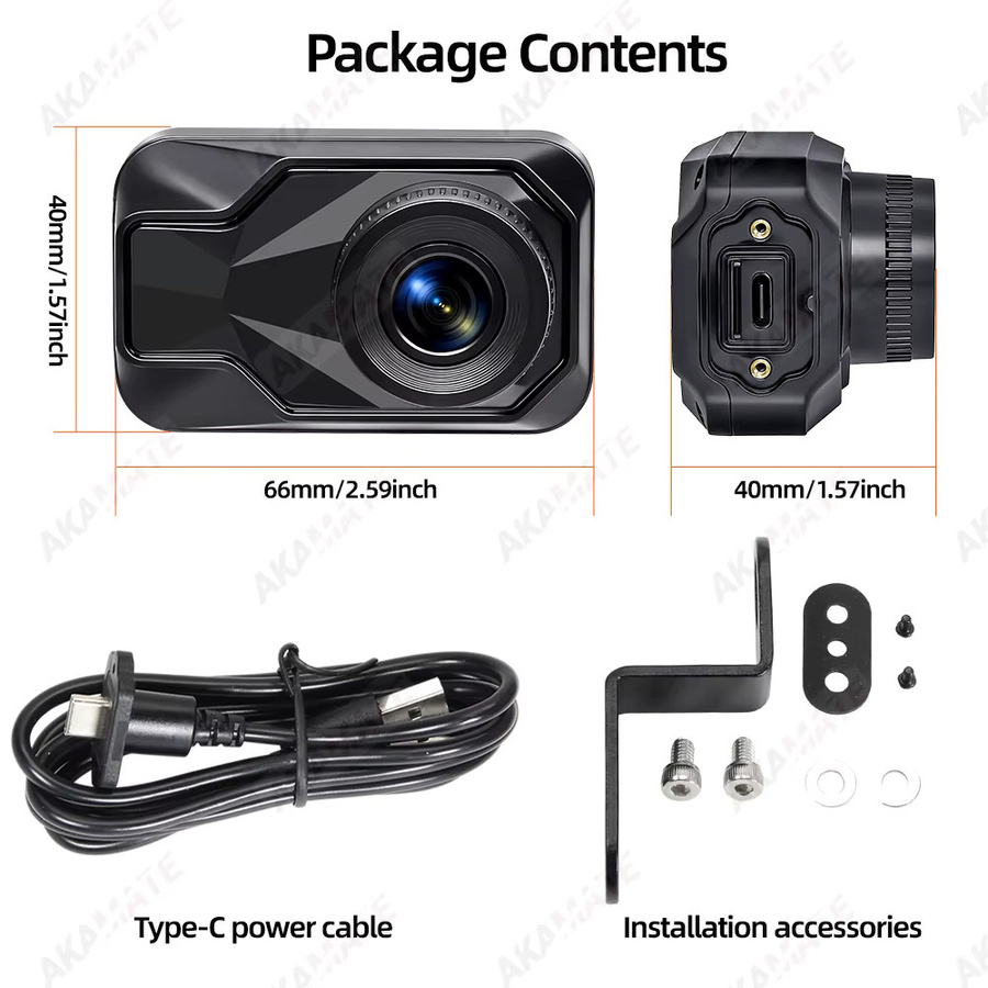 AKAMATE Action Camera 2K HD Motorradkamera mit Loop-Aufnahme und Apple Find My sowie Android Locate Link zur Positionsüberprüfung in Schwarz - Bild 6