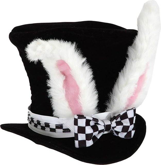 PESENAR Easter Bunny White Top Hat mit Bunny Ears Kostüm Accessoires - Bild 1