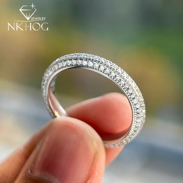 NKHOG Ring, 925 Silber, Moissanit, Unisex - Bild 1