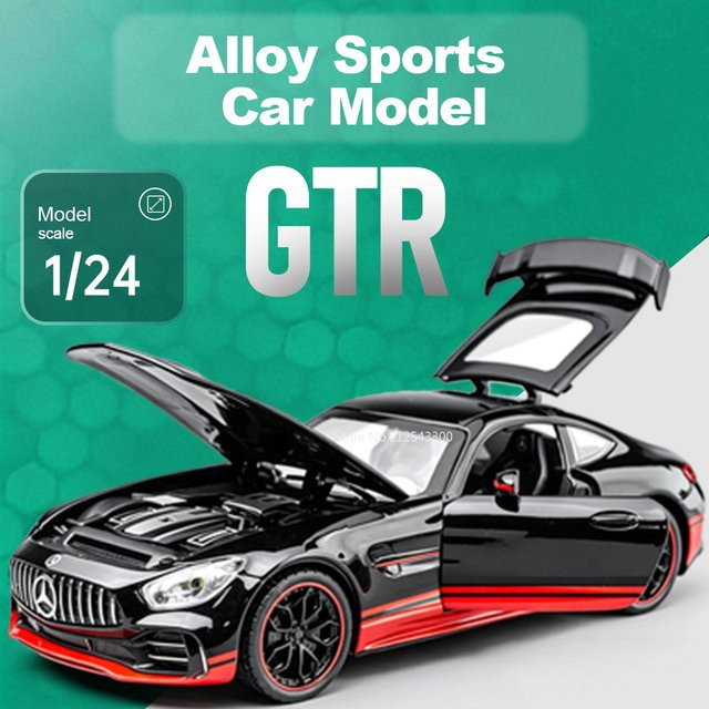 RMZ city GTR SLR Automodell, 1:24 Maßstab, mit Licht und Sound, Rückziehfunktion - Bild 1