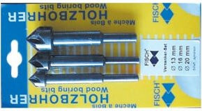 Fischer Senker-Bit Set für Krauskopfverschraubungen, 3-teilig, Silber, Durchmesser: 13-20 mm, Länge: 60/90 mm - Bild 1