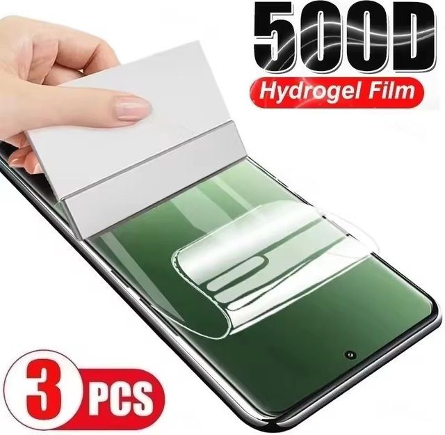 3er-Pack Weiche Hydrogelfolie Displayschutzfolie für Realme 10 13 12 11 Pro Plus sowie Realme 12X 14X 15T 5G in Transparent - Bild 1
