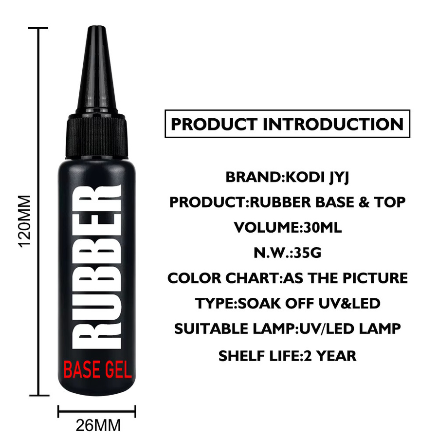 KODI JYJ Rubber Base Gel, 30 ml, Semi-permanenter Nagel-Unterlack - Bild 2