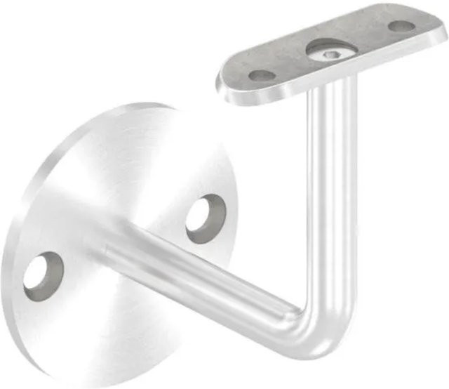 FeNau Handlaufhalter aus Edelstahl in Silber für Rohre mit 42,4 mm Durchmesser und 79 mm Wandabstand - Bild 1