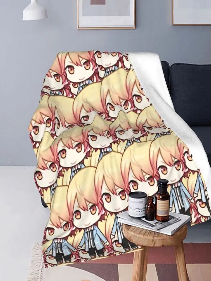 Tsukasa Tenma Soft Fuzzy Vintage Überwurfdecke als warme Tagesdecke für alle Jahreszeiten - Bild 2
