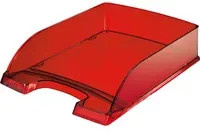Leitz Briefablage Transparent Plus in Rot aus Kunststoff, B/T/H: 35,7 x 25,5 x 7,0 cm - Bild 1
