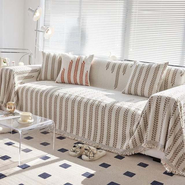 Super Six Chenille Sofabezug mit geometrischem Design für Herbst und Winter, B/B: 180 x 130 cm - Bild 1
