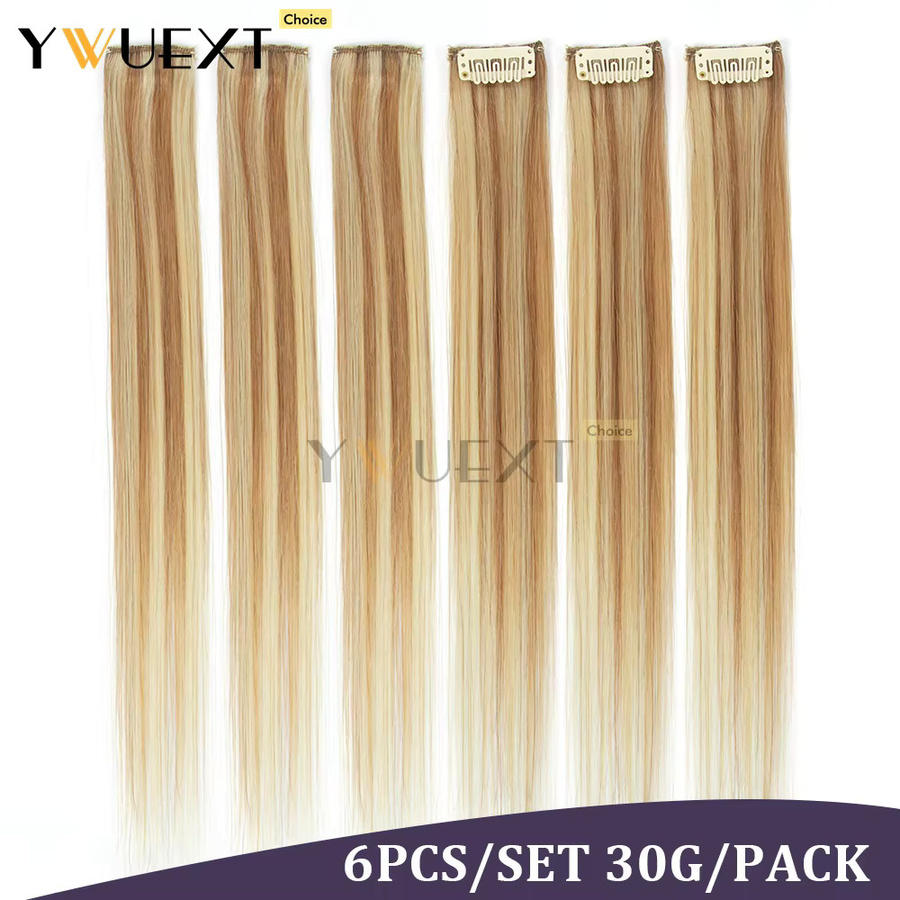 SPIKFN Clip-in-Echthaarteile, gerade, 30,5 cm, 6 Stück Set, 30 g, Damen - Bild 3