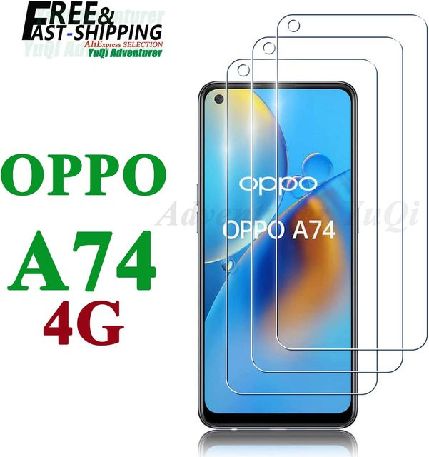 AdvenQi Displayschutzfolie aus gehärtetem Glas für OPPO A74 4G, transparent, HD, 9H Härtegrad - Bild 1