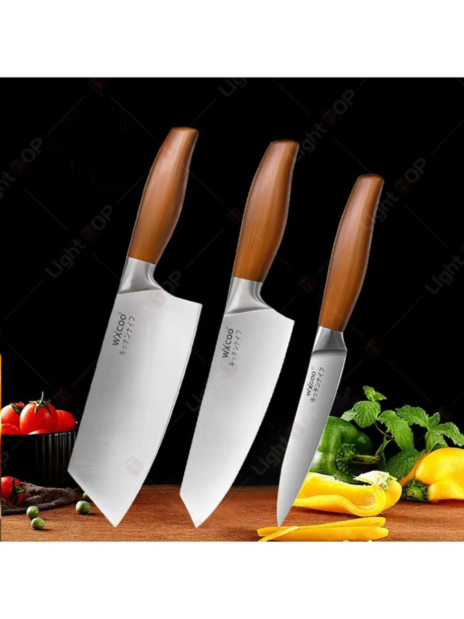 WXCOO Santoku Küchenmesser aus Edelstahl in Silber - Bild 5