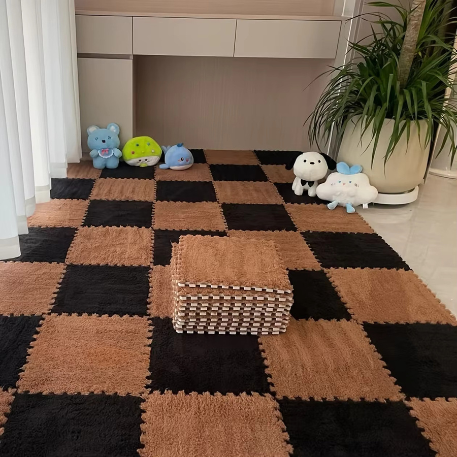 DHDH Spielmatte aus dickem EVA-Schaum, 16-teiliges Set, kariert - Bild 1