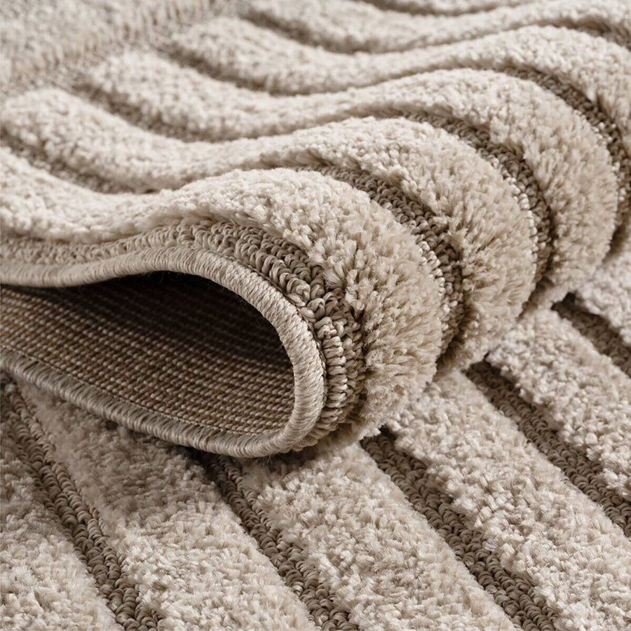 Ayyildiz Kurzflorteppich im Boho-Design, Beige, Rund, Durchmesser: 120 cm - Bild 2
