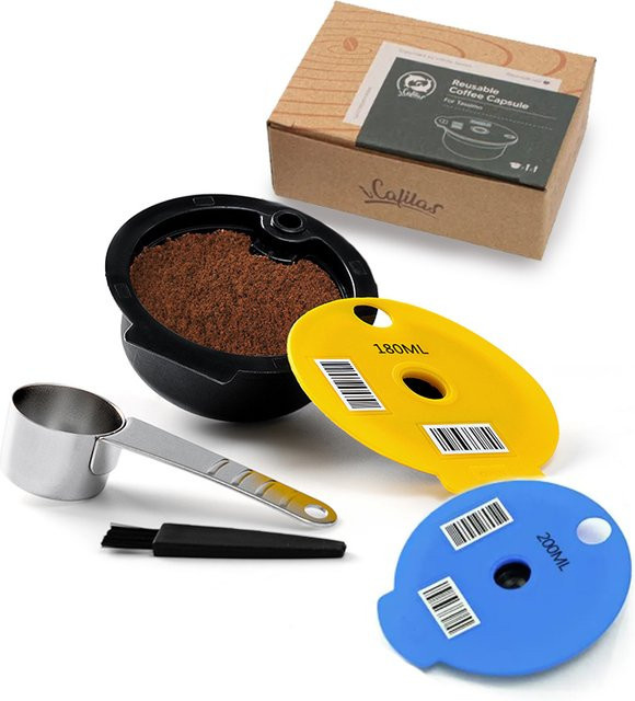 Wiederverwendbare Kaffeekapsel für Bosch Tassimo aus lebensmittelechtem Silikon, nachfüllbarer Espresso-Filter, rund - Bild 1